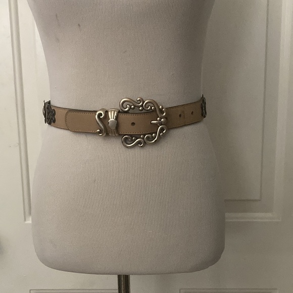 Vintage 90s Streets Ahead large Buckle Statement Belt Conchos leather small - Picture 2 of 12